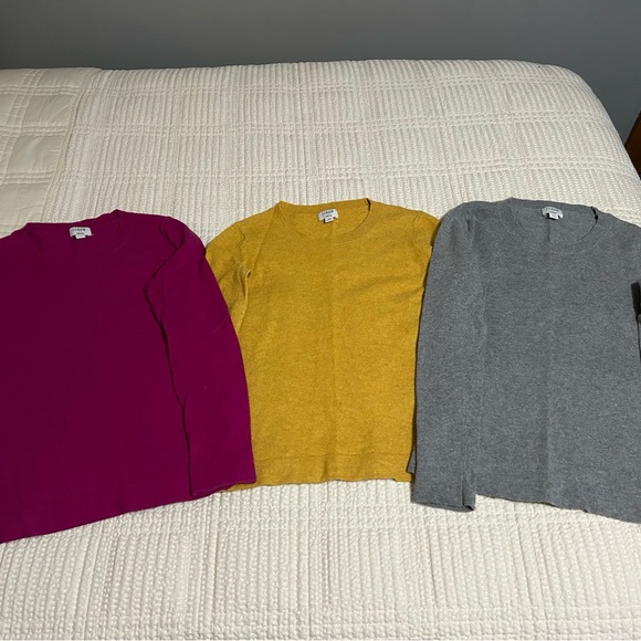 J. Crew Women's Sweater Set - Magenta, Mustard, Gray - Picture 3 of 7
